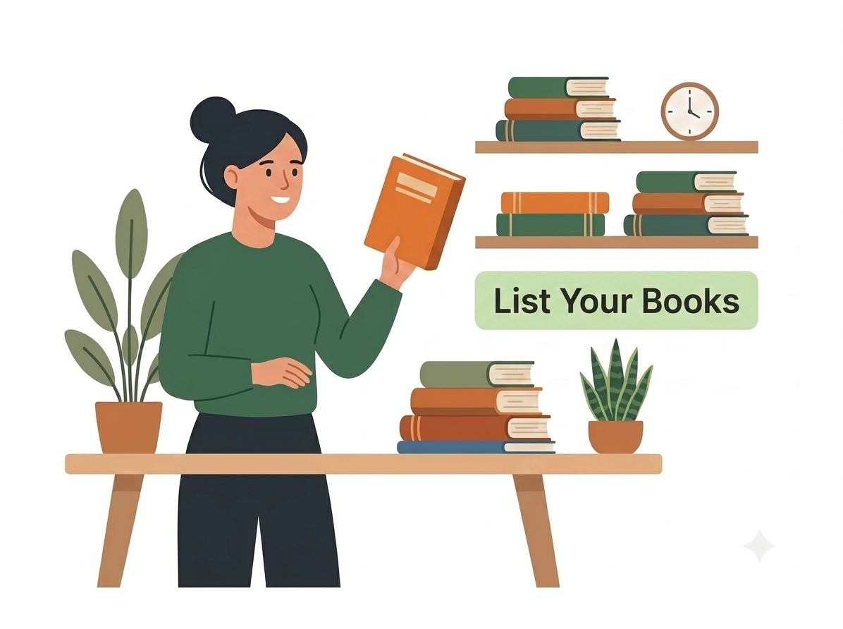 List books from your shelf on JustSwap